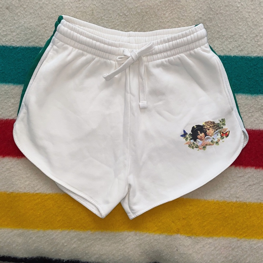 Fiorucci Woodland Angel White Green Dolphin Shorts